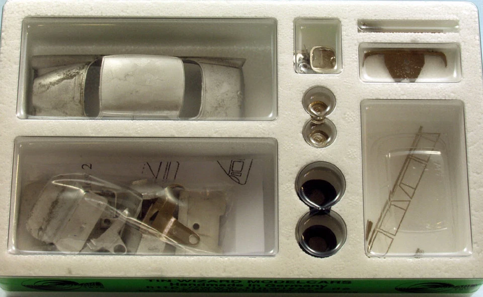 1963 Set 3 Westfalia Remorque funérailles + MB 180 + MB 190 C non peint 1/43 kit - Photo 3/3