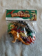9Pc Dinosaur Playset Triceratops, Velociraptor, T-rex, Stego, Brachiosaurus New