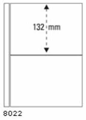 PRINZ PRO-FIL System 8002 Einsteckblatt – 2 Fächer, 132x195 Mm, Schwarz