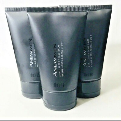 Lot Of 3 Avon Anew Men 2-in-1 After Shave Balm 3.4 Fl Oz