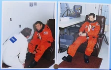 NASA PRESS PHOTO STILL Pair vtg STS-36 Space Shuttle ATLANTIS Kodak Paper B1