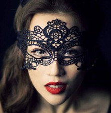Maschera Carnevale Sexy Nero Pizzo