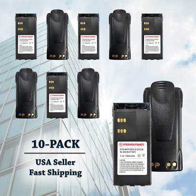 #ad 10x Motorola Battery 1800mAh Two Way Radio HNN9008 HT750 HT1250 GP338 MTX850 $162.00