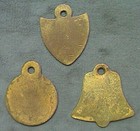 1941 1947 1949 Detroit Dog License Lot 3 Tags BRASS Michigan Arts & Crafts — photo 2