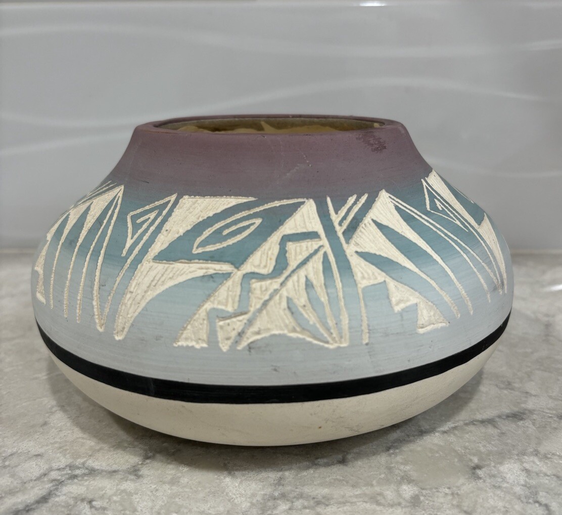 Navajo Pottery Vase Signed Philips USA