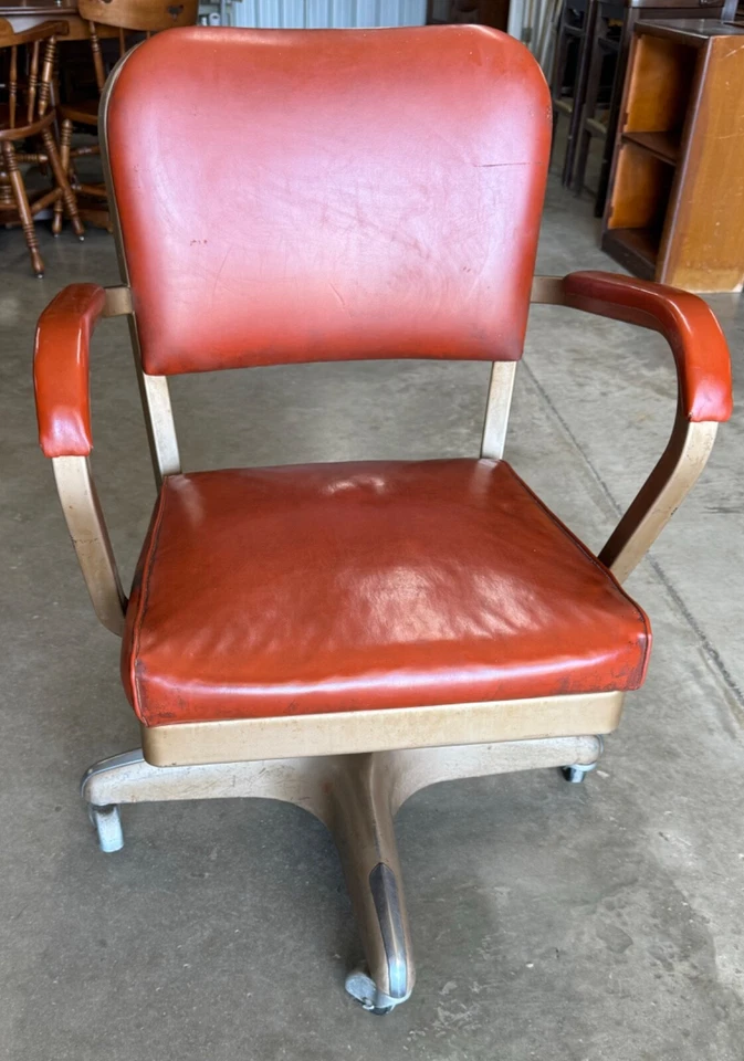 Silla de oficina Mid Century, totalmente de acero Foto 2 de 4