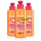 3x L'oreal Elvive Dream Lengths No Haircut Leave In Hair Conditioner Cream 200ml