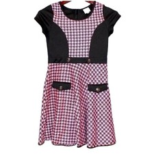 Sara Sara Classic Houndstooth Dress , Girl's Medium 10-12 , NWOT