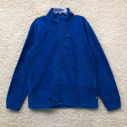 Magellan Jacket Large Adult Blue Fleece Full Zip Pockets Classic Outdoors Mens L video thumbnail