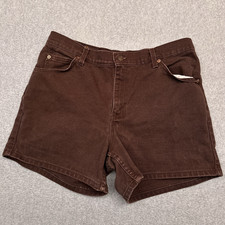 Vintage Levi's 910 Shorts Size 14 Classic Fit Brown Denim High Waist Mom Dad USA