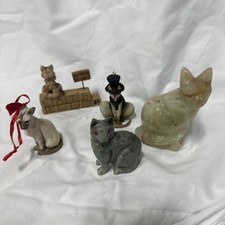 Vintage Cat Figurine Lot Of 5