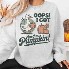 Silly Goose Pumpkin Sweatshirt Cute Fall Autumn Farm Animal