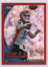 2010 Topps Chrome Red Refractor /25 Levi Brown #C179 2d9