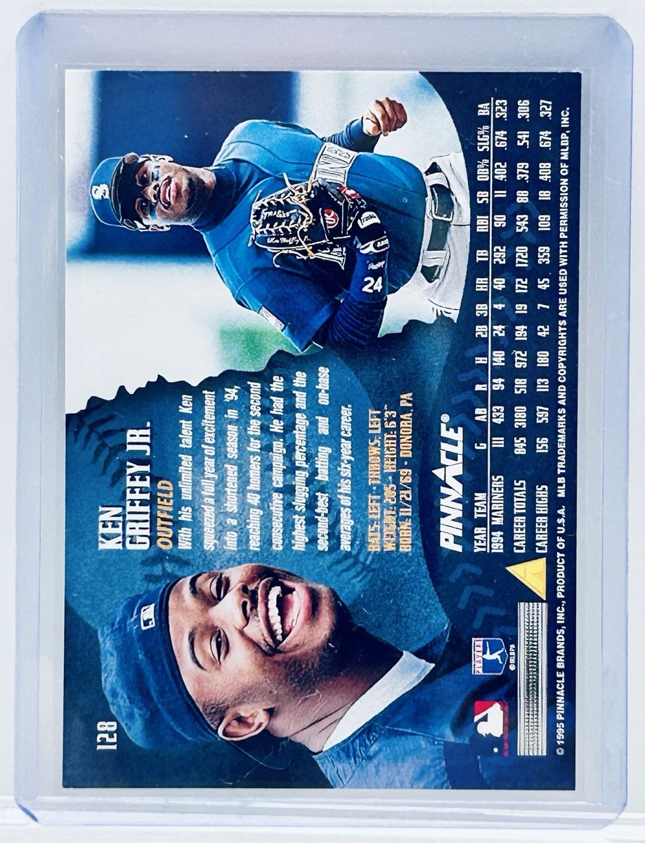 Ken Griffey Jr 1995 Pinnacle Gold #128 Blowing Bubble Gum Iconic