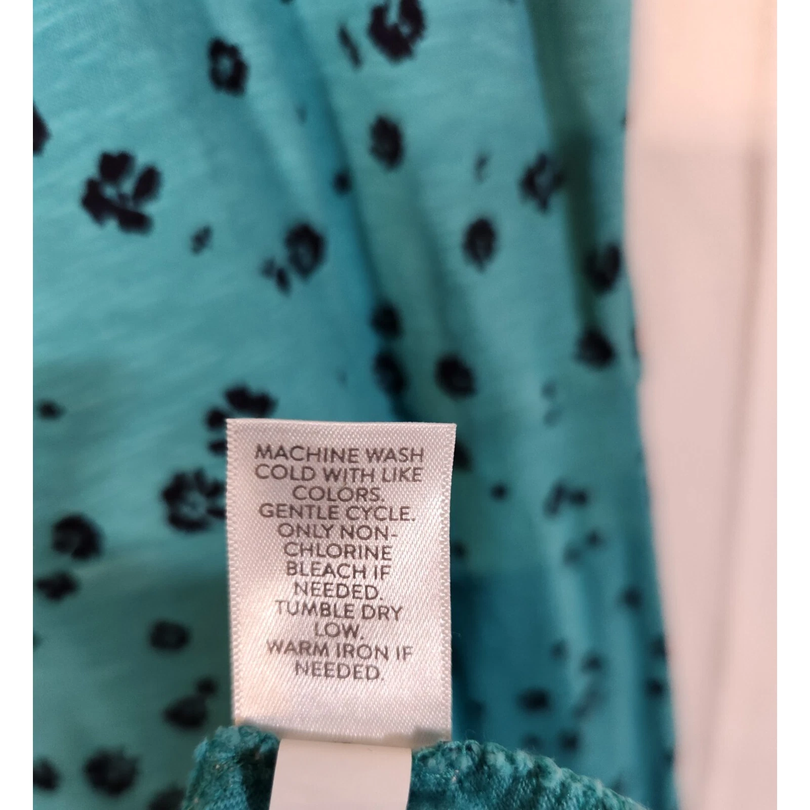 VETEMENTS Abito tubino J.Jill $99 Medium Petite Teal nero Disty floreale in maglia con tasche