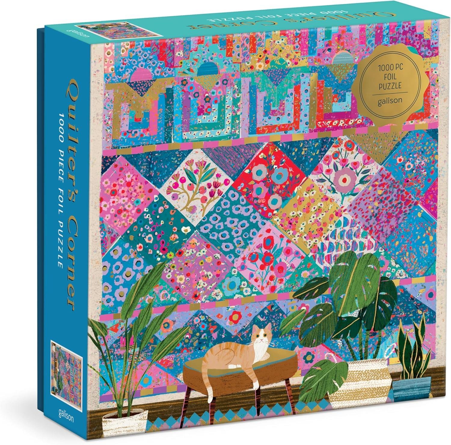 Galison Jigsaw Victoria Ball Quilter's Corner 1000 Piece Foil Puzzle - Image 6