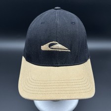 Vintage Quiksilver Head Trip Stretch-fit Hat Black Medium Cap USA Made