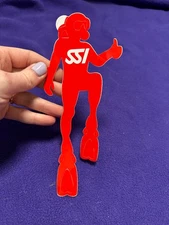 SSI Diver Stickers Red Scuba Diving Sport Water Travel Bag Bike Car New Lot of 1