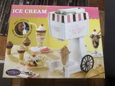 Rare Vintage Nostalgia Old Fashion Ice Cream Maker Cart Electric Soft Serve NEW
