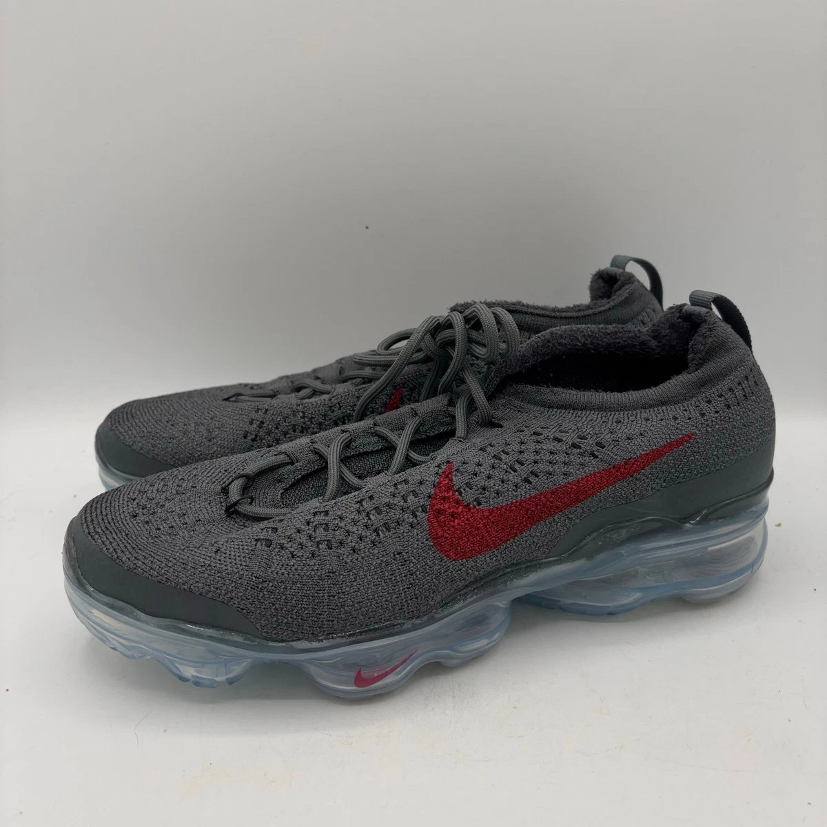 Nike Air VaporMax 2023 Flyknit Dark Grey Gym Red for Sale