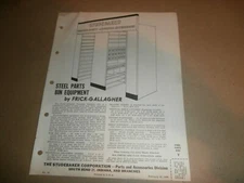 1946  Studebaker Dealer Brochure Order Form Steel Parts Bin Frick Gallagher