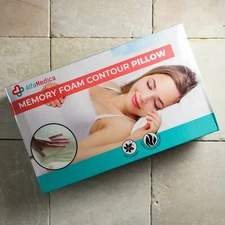 AlfaMedica Contour Cervical Neck Bed Pillow Orthopedic Memory Foam NEW sealed