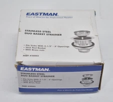 Eastman Stainless Steel Duo Basket Strainer 3-1/4" To 4" Opening 30003