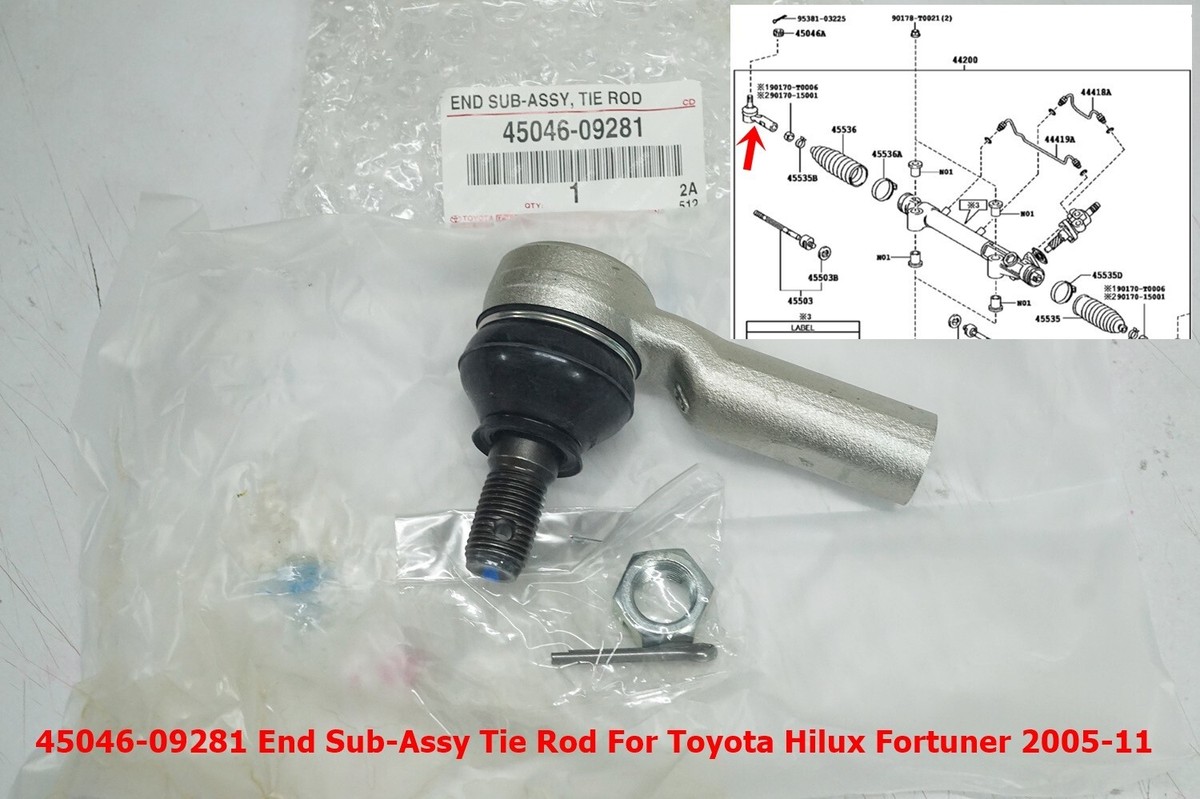 Tatuya【管理番号】250111a028a22 TOYOTA GENUINE 45046-09281 END SUB-ASSY, TIE ROD, RH or LH