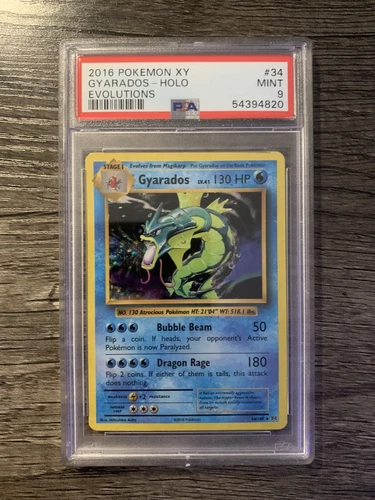 2016 Pokémon XY Evolutions #34 Gyarados - Holo PSA 9