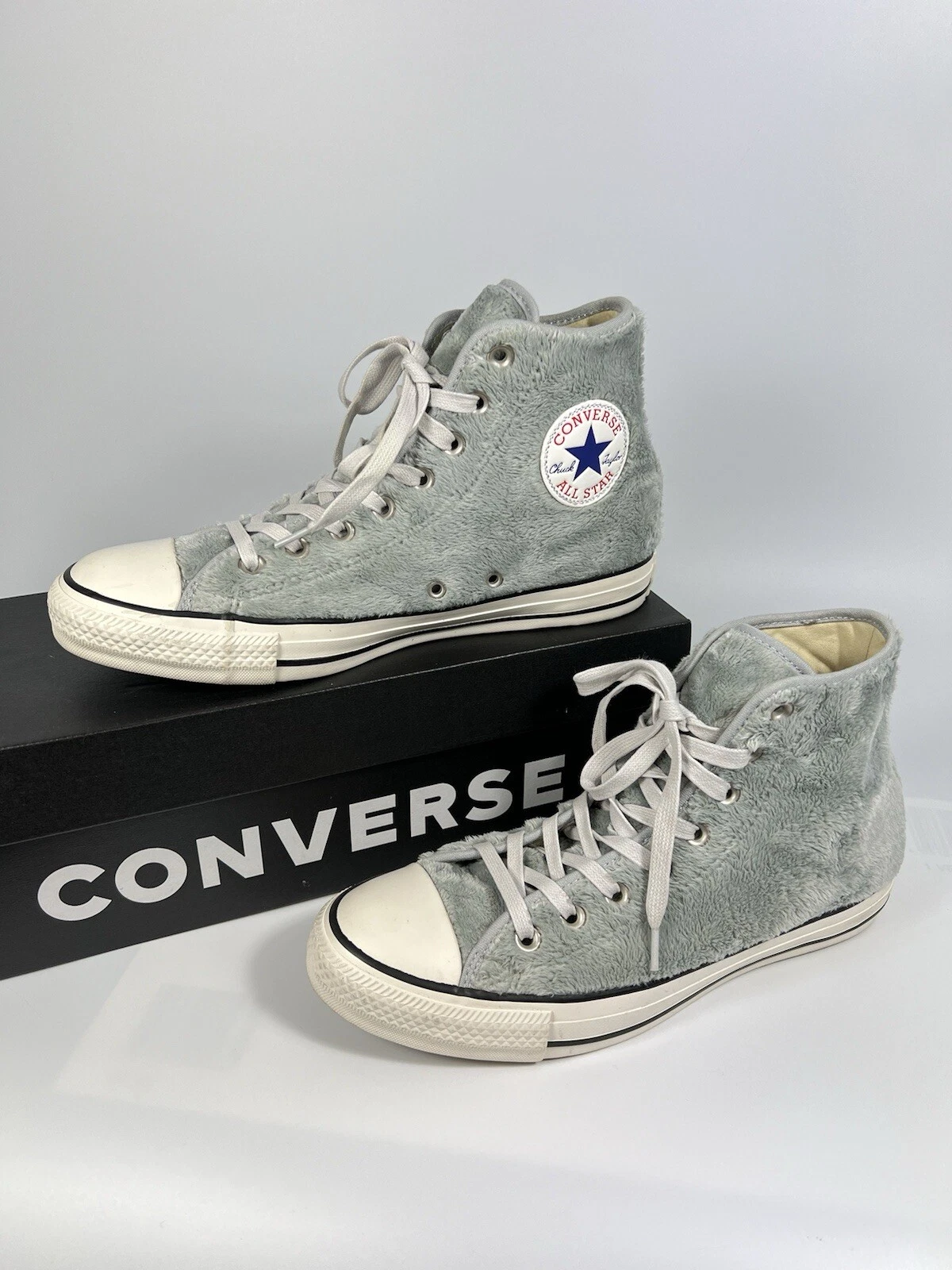 Converse Chucks Hi pelliccia sintetica grigio lupo 40 grigio fuzzy sneaker orsacchiotto coccole rare