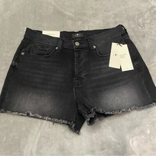 New! 7 For All Mankind Women's Monroe Cutoffs Shorts in Cosmic Ashbury 21017