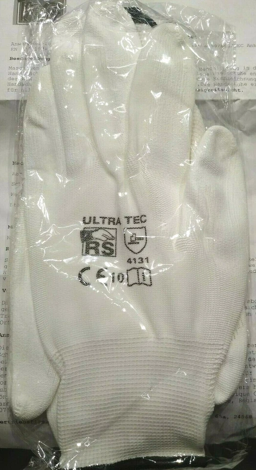 12er Pack ULTRA TEC Nylon-Handschuhe PU beschichtet Größen 8-10 EN420 1994 EN388