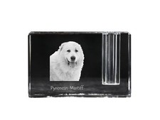 Mastino Dei Pirenei - Portapenne, Organizer In Cristallo Con Cani