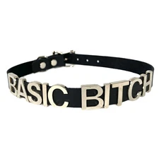 Silver Slave Leather Bdsm-Choker-Slut-Neck-Collar-Leash-Choker-Adult-Kinky