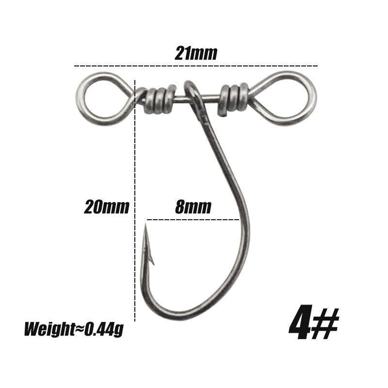 20/50Pcs Drop Shot Fishing Hook in-line Drop Shot Rig and