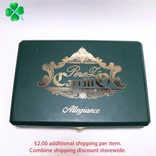 Perez Carrillo Allegiance Sidekick Empty Wood Cigar Box 9" x 6" x 1.75"