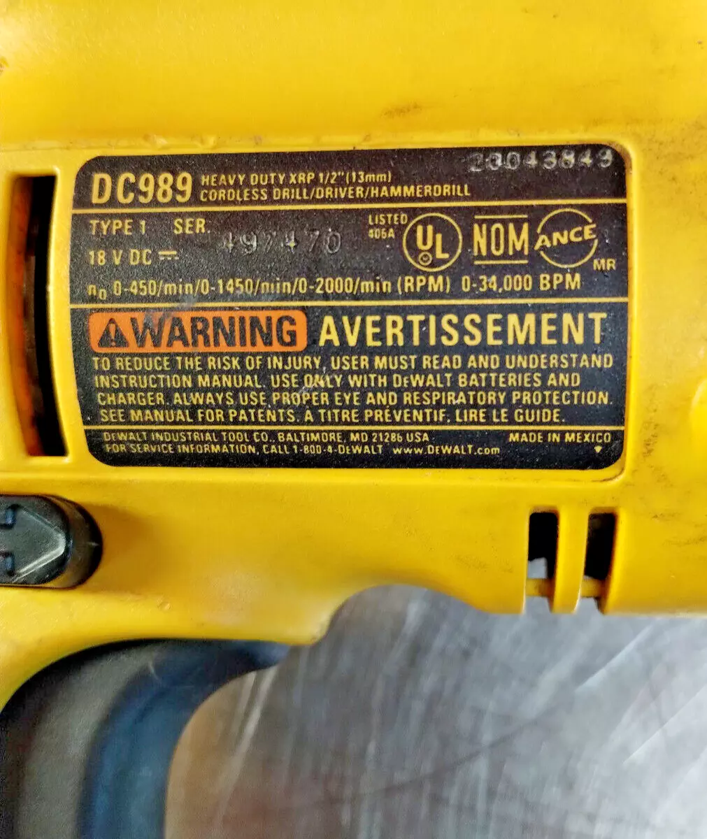 Dewalt dc989 clearance