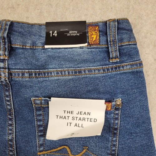 7 For All Mankind Slimmy Slim Straight Leg Jean Size 14 NWT - Picture 8 of 13