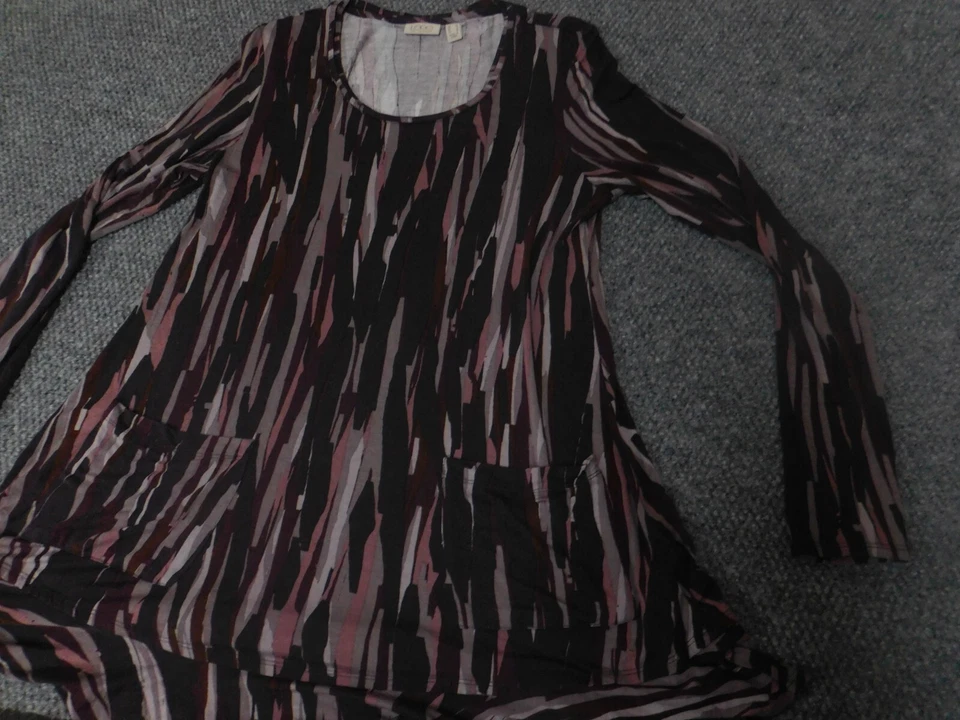 Logo By Lori Goldstein 上衣小号女式紫色套头弹力束腰上衣 — 第 3/4 张图片