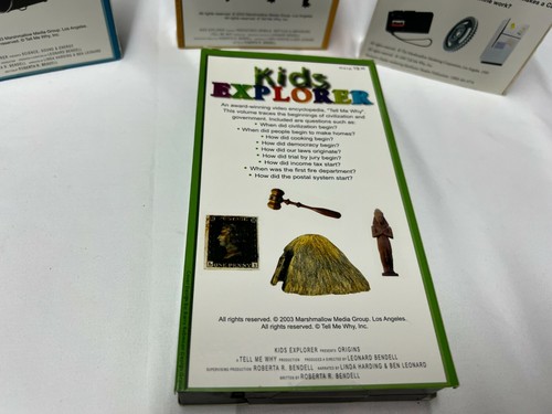 SET /4 KIDS EXPLORER VHS TAPES HOME SCHOOL SCIENCE SOUND ENERGY DINOSAURS WHY? - Picture 9 of 12