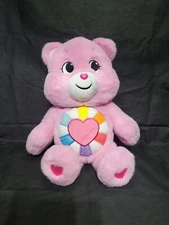 Care Bears 2021 Basic Fun Unlock the Magic Plush Pink Hopeful Heart Bear 13 IN