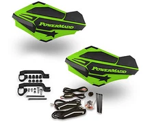 Powermadd Sentinel Lights Hand Guards Green Black Mount Kit KFX 450 400 700 250