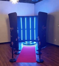 360 Photo Booth Backdrop Background LED Photo Booth Enclosure  for Trade Show