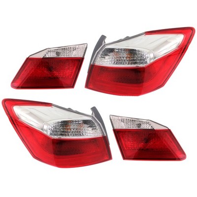 Tail Lights For 2013-2015 Honda Accord Left Right Inner Outer Halogen with bulbs
