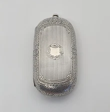 Victorian Sterling Silver Floral Double Sovereign Case Joseph Walton London 1897