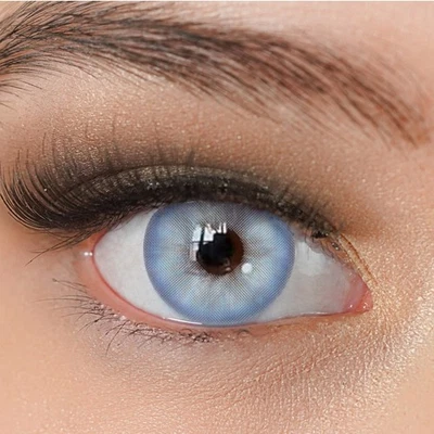 CHARMIGA Kontaktlinsen blau ohne Stärke farbige Jahreslinsen Funlinsen Roma Blue