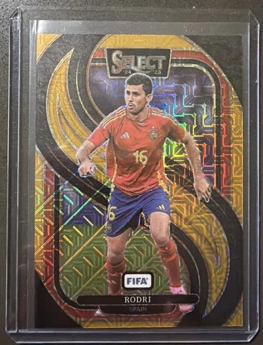2024-25 Panini Select Fifa - Mezzanine Rodri #189 Gold Wave Prizm /10
