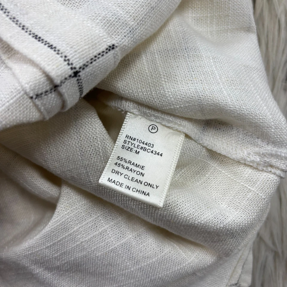 J.O.A. Vestido túnica para mujer M marfil ventana paseo con botones delanteros Foto 4 de 4