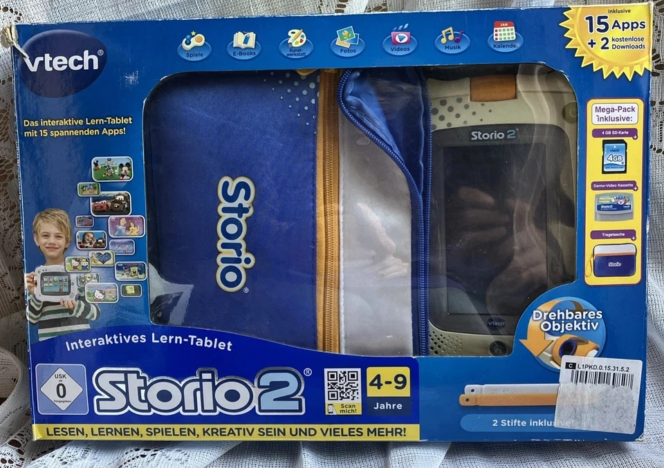 Vtech Storio 2 Lern-Tablet für Kinder ISGZ Complett In OVP +SDkarte, Tragetasche - Bild 3 von 4