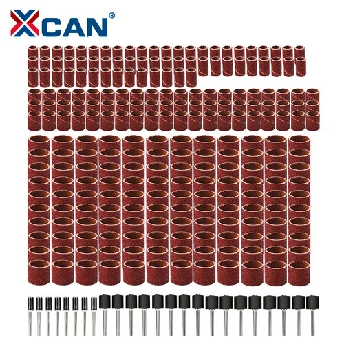 384pcs Sanding Bands Rotary Polish Tools Kit Sandpaper with Sand Drum for Dremel